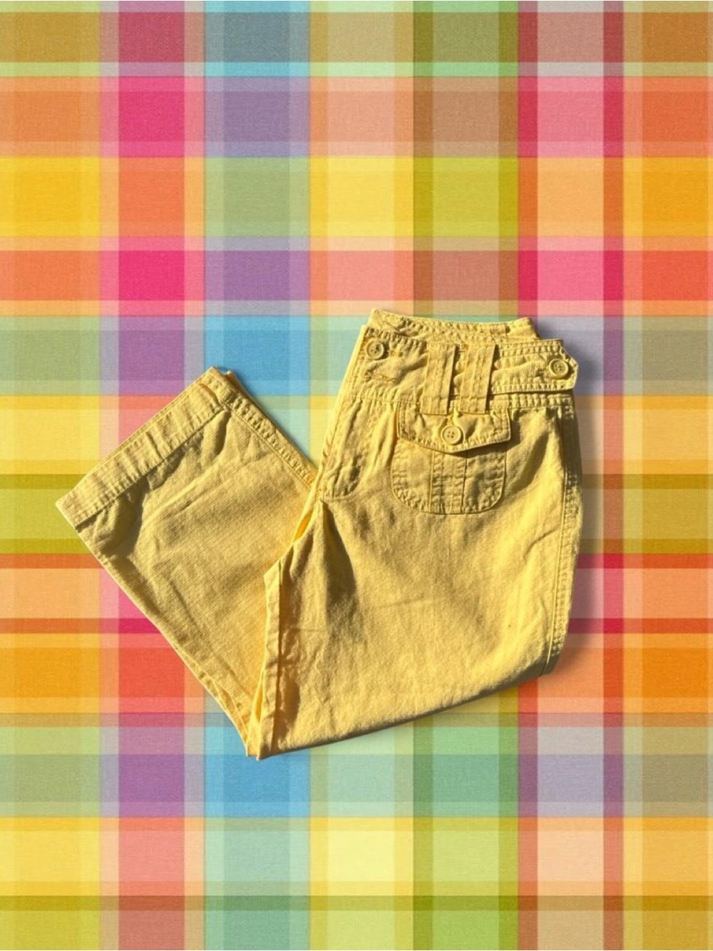 Y2K Yellow pants  2000s  size 6 like new beautiful  for outfits